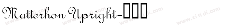 Matterhon Upright字体转换